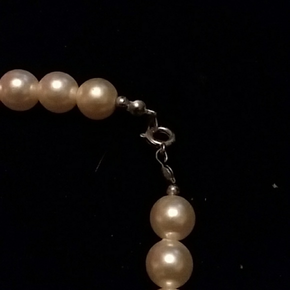 SALE VINTAGE Pearls/ Silver & Swarovski Neckalace - Picture 4 of 5